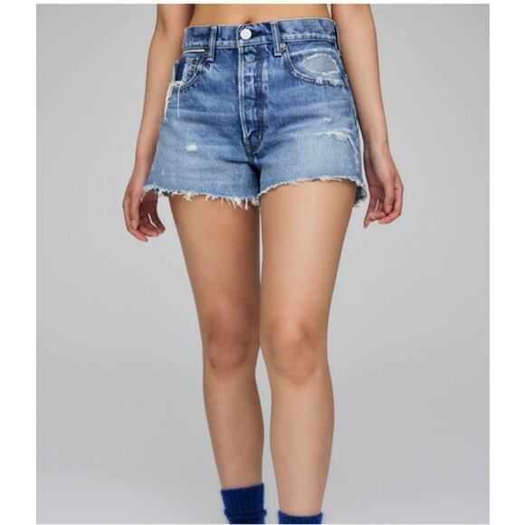 Moussy Pants - Moussy Vintage Distressed Havilland High Rise Shorts Size 28 NWT